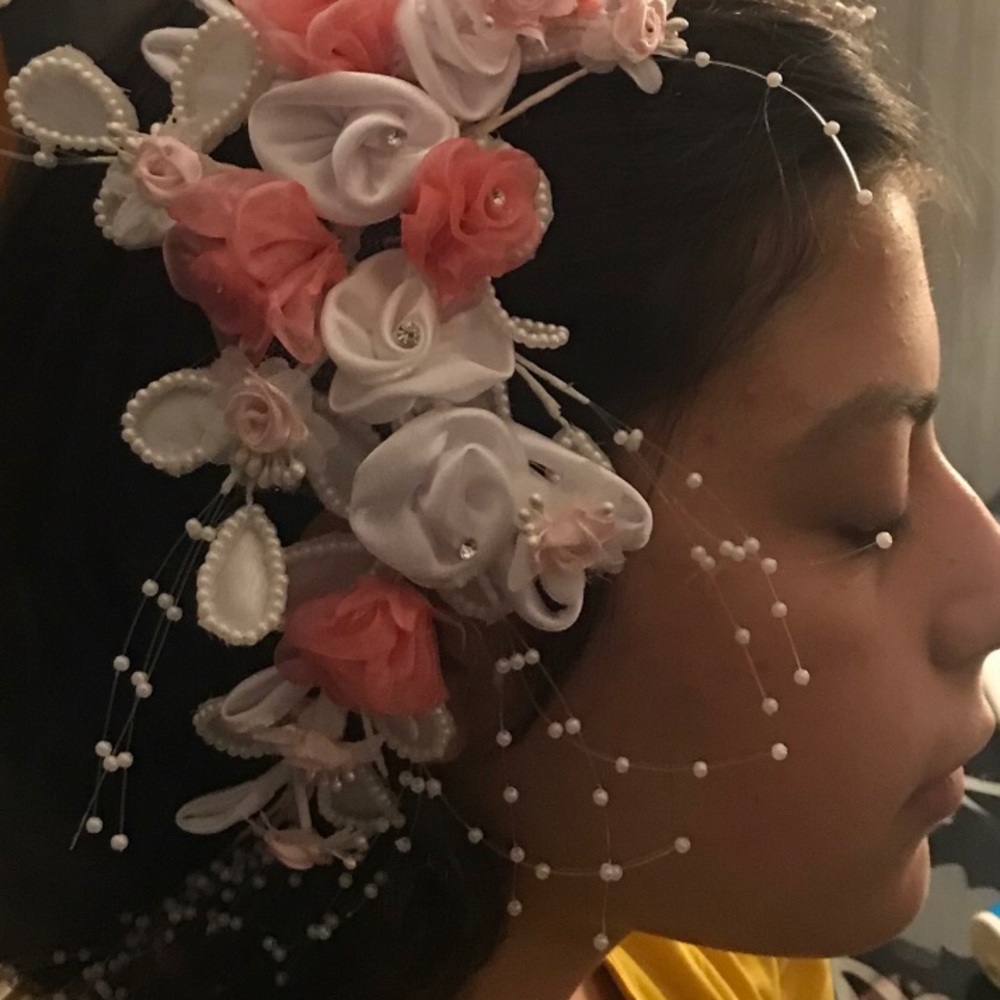 Floral Bridal Clip in Hair Accessory